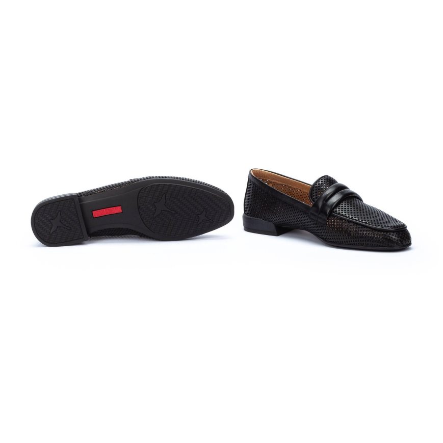 Women's Pikolinos ALMERIA Loafers Black | NZ B920AQ7